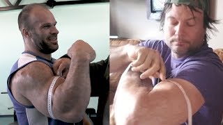 Denis Tsyplenkovs biceps vs Devon Larratts Sizes disclosed [upl. by Jadda]