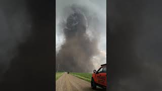 Would you stand your ground or run 🌪️😬 Didsbury AB EF4 Wedge Tornado  Winds over 275kmh 170mph [upl. by Airol]