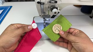 Como coser un botón con máquina recta industrial [upl. by Genvieve]