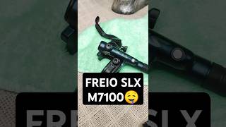 Freio Shimano SLX M7100 como é a manete e pinça dicasdebike mtb slx [upl. by Ihpen405]