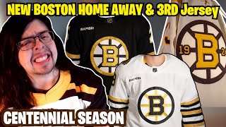 NEW Boston Bruins Centennial Jerseys Home Away Alternate [upl. by Najram]