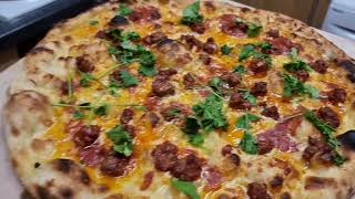 ooni koda 2 max 20 inch new York pizza baked at home [upl. by Akirdnwahs]