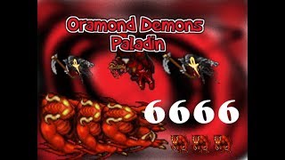 Tibia Oramond Demons  600 Paladin [upl. by Ettenor]