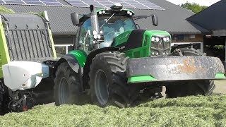 Grass silage with DeutzFahr amp Claas [upl. by Alisan]