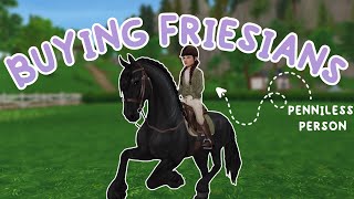 BUYING 3 of the New Friesians  Star Stable Online [upl. by Rollecnahc632]