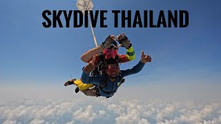 Freefall Skydive Thailand 13000 ft from ocean level above the clouds [upl. by Covell]