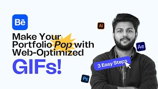 Create WebOptimized GIF Animations for Behance  Illustrator After Effects Photoshop Tutorial [upl. by Anelra]