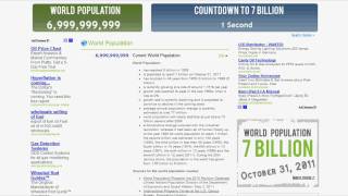 Worldometer  World Population 7 Billion 20111031 HD [upl. by Naeloj256]