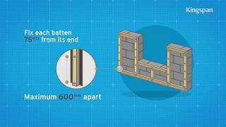 How to mechanically fix insulated plasterboard to timber battens [upl. by Walsh]