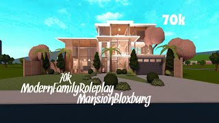 70k Modern Family MansionBloxburg Build House BuildNo large plot70k [upl. by Brownley]