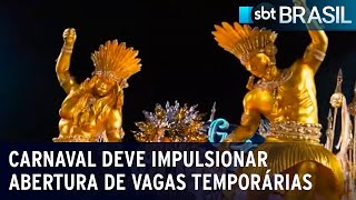 Carnaval deve impulsionar abertura de 70 mil vagas temporárias  SBT Brasil 300124 [upl. by Quar]