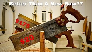 Restoring a Backsaw And Comparing Its Performance To New Saws [upl. by Krever127]