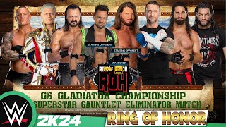 WWE ringofhonor  8 Mans Gauntlet Match [upl. by Sumer793]