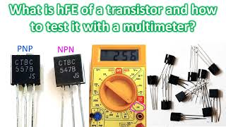 What is hFE of a transistor and how to test it with a multimeter [upl. by Yelsel699]