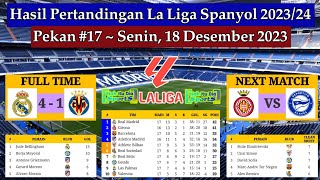 Hasil Liga Spanyol Tadi Malam  REAL MADRID vs VILLARREAL  Klasemen La Liga 2023 Pekan 17 [upl. by Hnahc666]