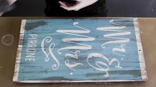 Make Vintage Farmhouse Style Signs with the Chippy Paint Technique [upl. by Gimpel802]