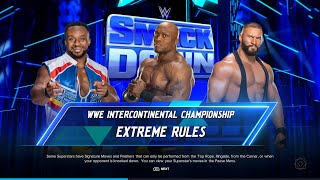 BIG E VS BOBBY LASHLEY VS BRON BREAKERR  INTERCONTINENTAL CHAMPIONSHIP ON THE LINE [upl. by Merilee564]