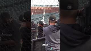 Reggie Crawford takes BP at Oracle Park… and hits TANKS [upl. by Emma]