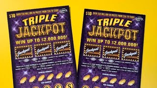 A COUPLE OF TRIPLE JACKPOT SCRATCH OFFS FROM THE FLORIDA LOTTERY [upl. by Tabshey351]