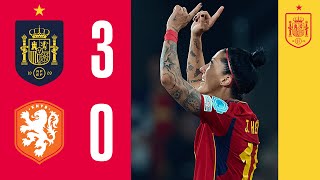 RESUMEN  España 30 Países Bajos  UEFA Womens Nations League  Semifinal  🔴 SEFUTBOL [upl. by Anasxor]