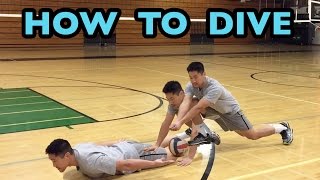 How to DIVE for a Volleyball  Volleyball Defense Tutorial [upl. by Mad]