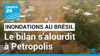 Brésil  le bilan des inondations et glissements de terrain de Petropolis s’alourdit [upl. by Branen630]