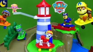 Paw Patrol Skateboard Pups at Skye amp Zumas Lighthouse Playset [upl. by Deirdra]