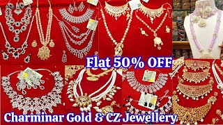 Silver Polish CZ Jewellery Charminar Gold Jewellery Original Pearl Haar  Flat 50 OFF [upl. by Mehalick]