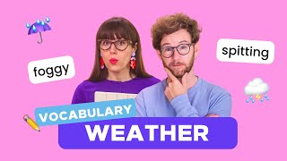 Vocabulario WEATHER  Clase de inglés  el tiempo [upl. by Ailemap]