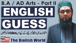 BA  AD Arts Part 2  English Guess  Important Chapters  The Biolish World  Owais Ahmed [upl. by Alleahcim]