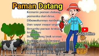 Terbaru  Lirik Lagu Paman Datang Ciptaan AT Mahmud  Lagu Tematik SD kelas 2 tema 5 [upl. by Catlin]