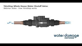 YdroStop Whole House Water Shutoff Valve Webinar Video  How YdroStop works [upl. by Deden789]