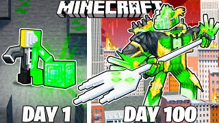 I Survived 100 Days as EMERALD PENCILMAN in Minecraft [upl. by Rennie]