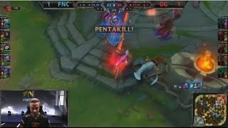 FNC vs OG tristana pentakill by rekkles [upl. by Ecyarg524]