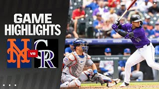 Mets vs Rockies Game Highlights 8824  MLB Highlights [upl. by Dlaner]