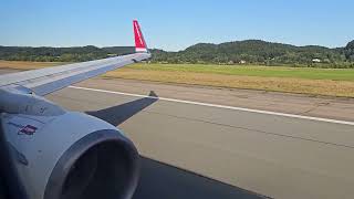 Norwegian 737800 Landing into Sunny Kristiansand Kjevik LNNII [upl. by Kreda854]