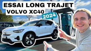 Volvo XC40 Recharge propulsion 2024 bien meilleur quavant Essai sur long trajet [upl. by Yellat678]