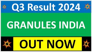 GRANULES Q3 results 2024  GRANULES India results today  GRANULES Share News  GRANULES Share today [upl. by Acisset]