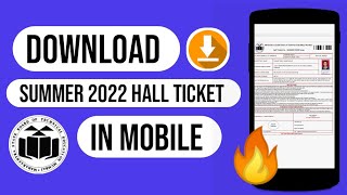 MSBTE summer 2022 hall ticket download in mobile msbte [upl. by Anitnerolf703]