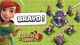 JAI TERMINÉ LHDV 15 SUR CLASH OF CLANS  lHDV 16 pour quand svp [upl. by Anar]