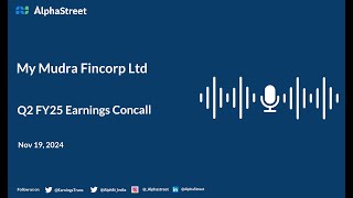 My Mudra Fincorp Ltd Q2 FY202425 Earnings Conference Call [upl. by Edmee]