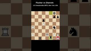 Fischer vs Sherwin Can you find best move shorts chess chesspuzzles fischer chesslegends [upl. by Aonehc]