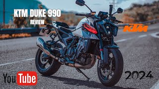 KTM DUKE 990 2024 REVIEW EN ESPAÑOL PRUEBA Y RESEÑA MOTOBLOG [upl. by Anaiv]