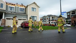 OTTAWA TORNADO  Crews work to clear debris after tornado touches down in suburb [upl. by Bloom216]