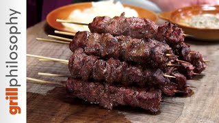 Greek souvlaki  veal meat recipe EN subs  Grill philosophy [upl. by Ecinrev]