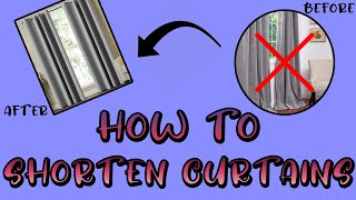 How to shorten curtains quickly and easily [upl. by Ahel]