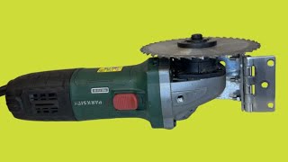 DIY  Adapter for Electric Angle Grinder  make cuts quickly and accurately [upl. by Aonian]