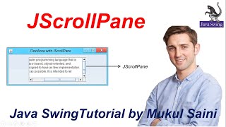 33 Java Swing Tutorial  JScrollPane in Java [upl. by Attenej]