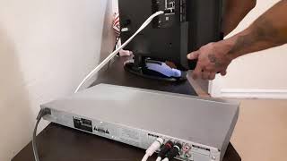 HOW TO CONNECT DVD PLAYER TO SAMSUNG SMART TV  OLD DVD PLAYER HOOK UP TUTORIAL [upl. by Willms]