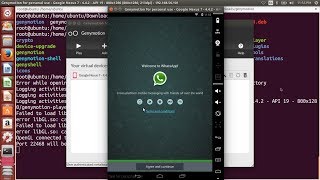 WhatsApp On Ubuntu 1404 Using Genymotion [upl. by Lourdes529]